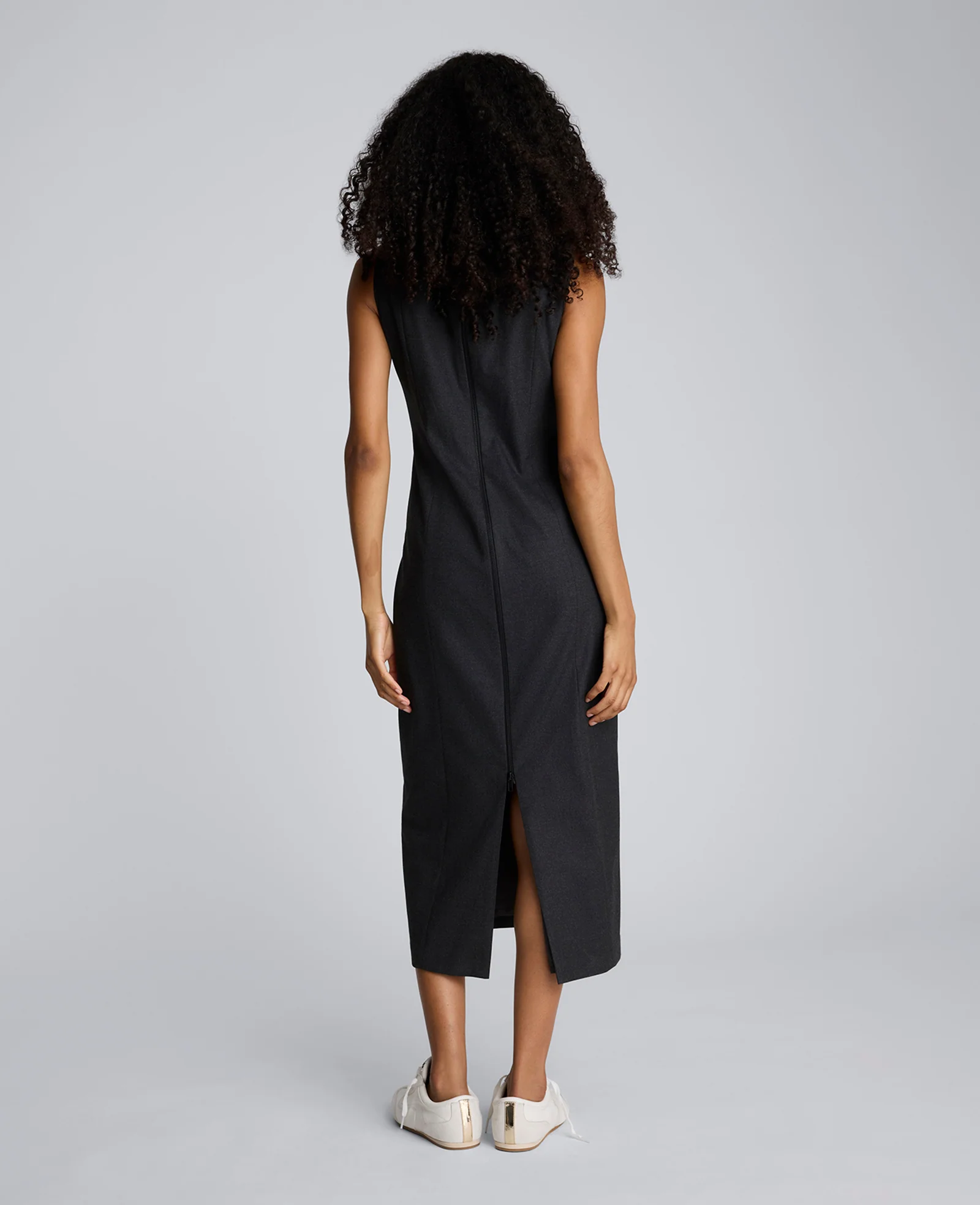 Flannel Midi Sheath Dress - Image 3