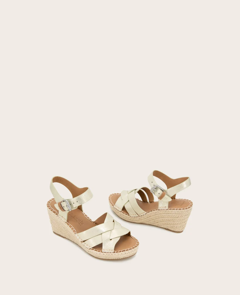 GENTLE SOULS - Caspian Leather Espadrille Wedge - Image 2