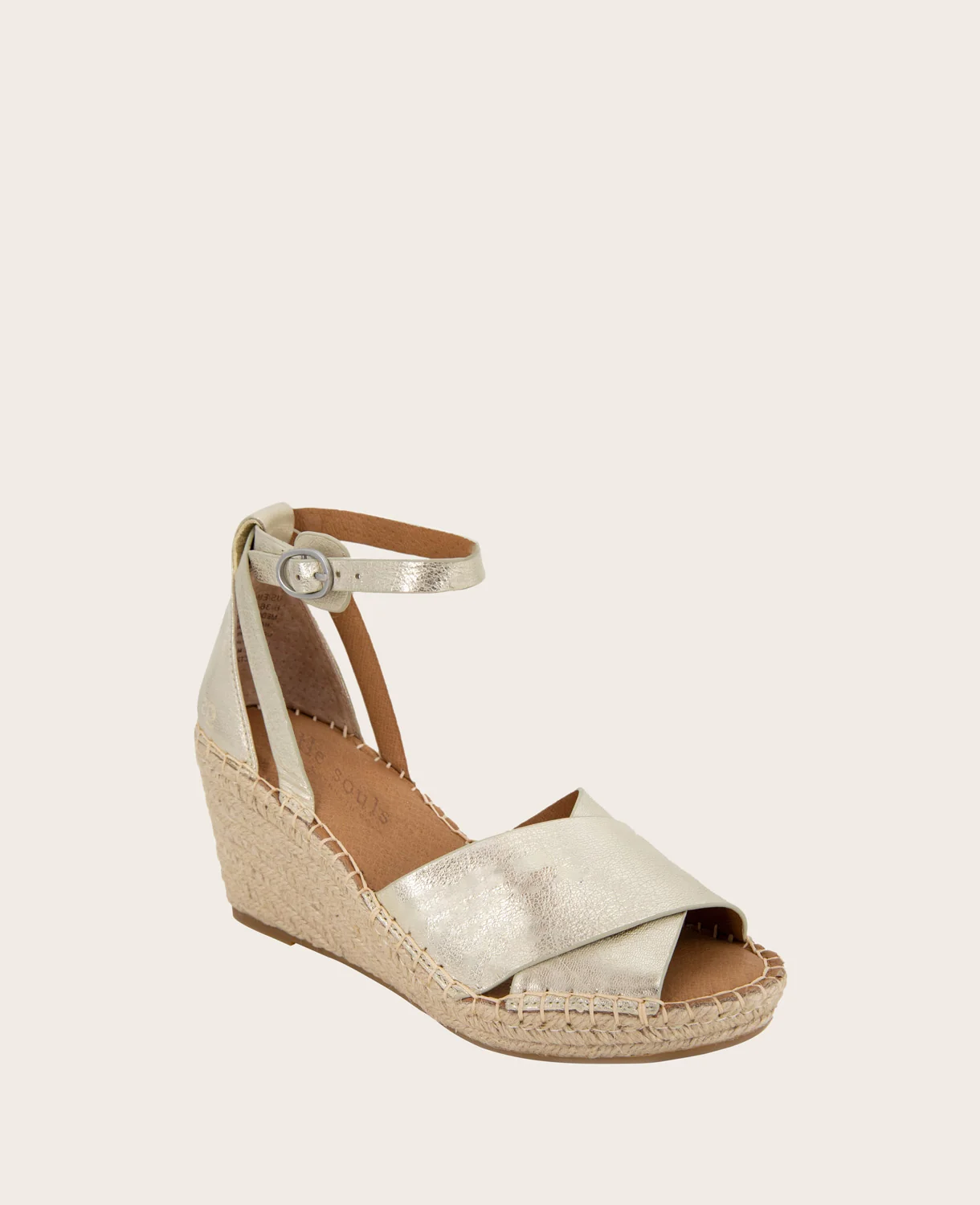 GENTLE SOULS - Charli Suede X-Band Espadrille Wedge Sandal - Image 2