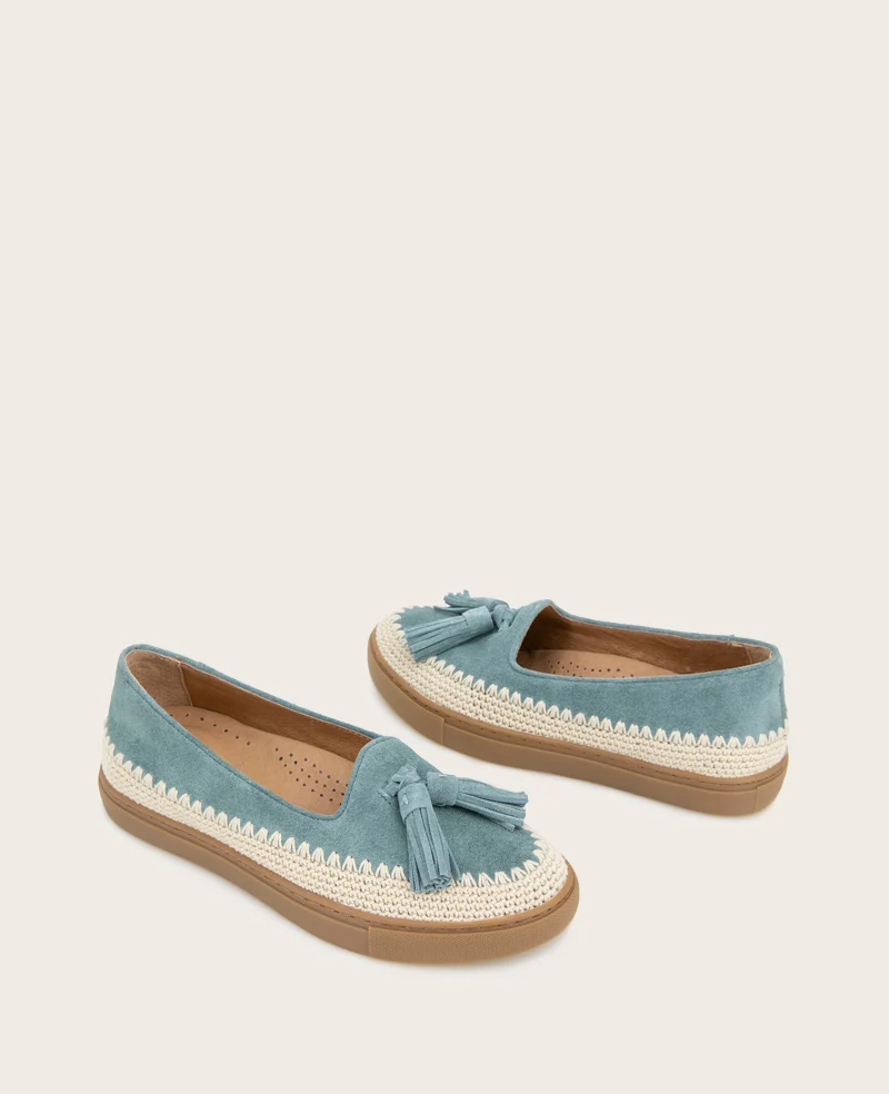 GENTLE SOULS - Citrus Tassel Suede Platform Slip On - Image 2