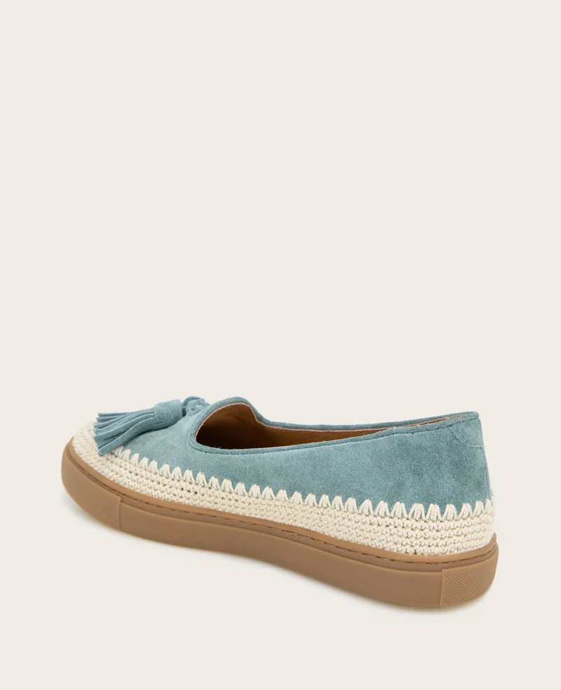 GENTLE SOULS - Citrus Tassel Suede Platform Slip On - Image 4