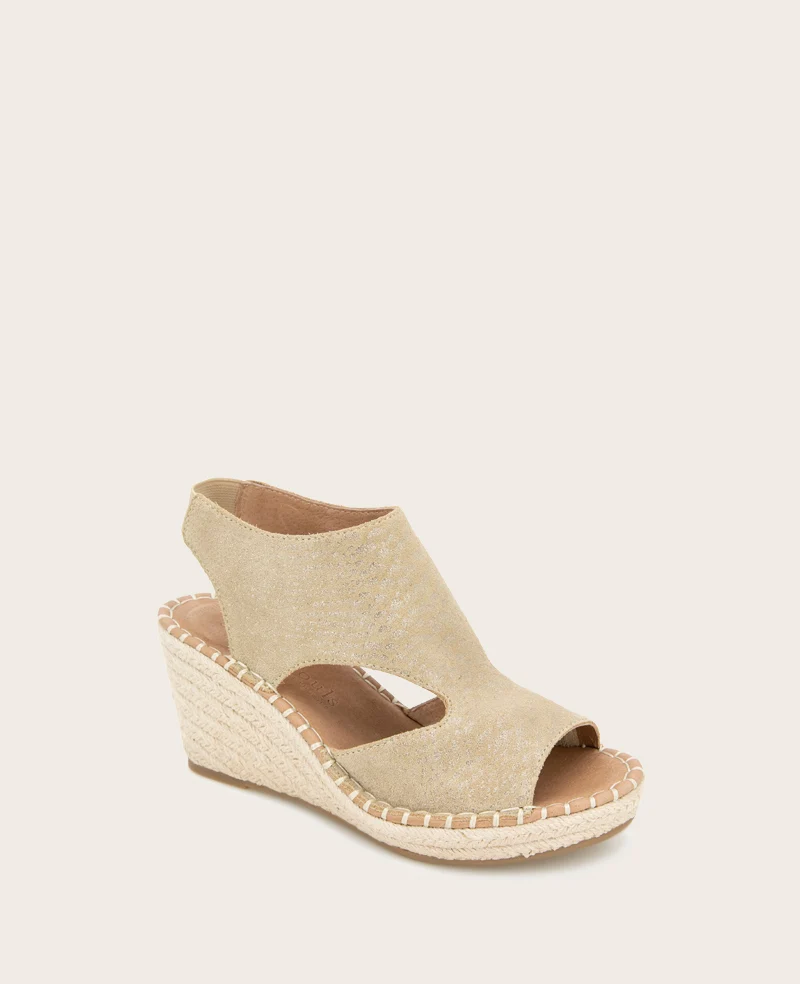 GENTLE SOULS - Cody Metallic Suede Espadrille Wedge - Image 3