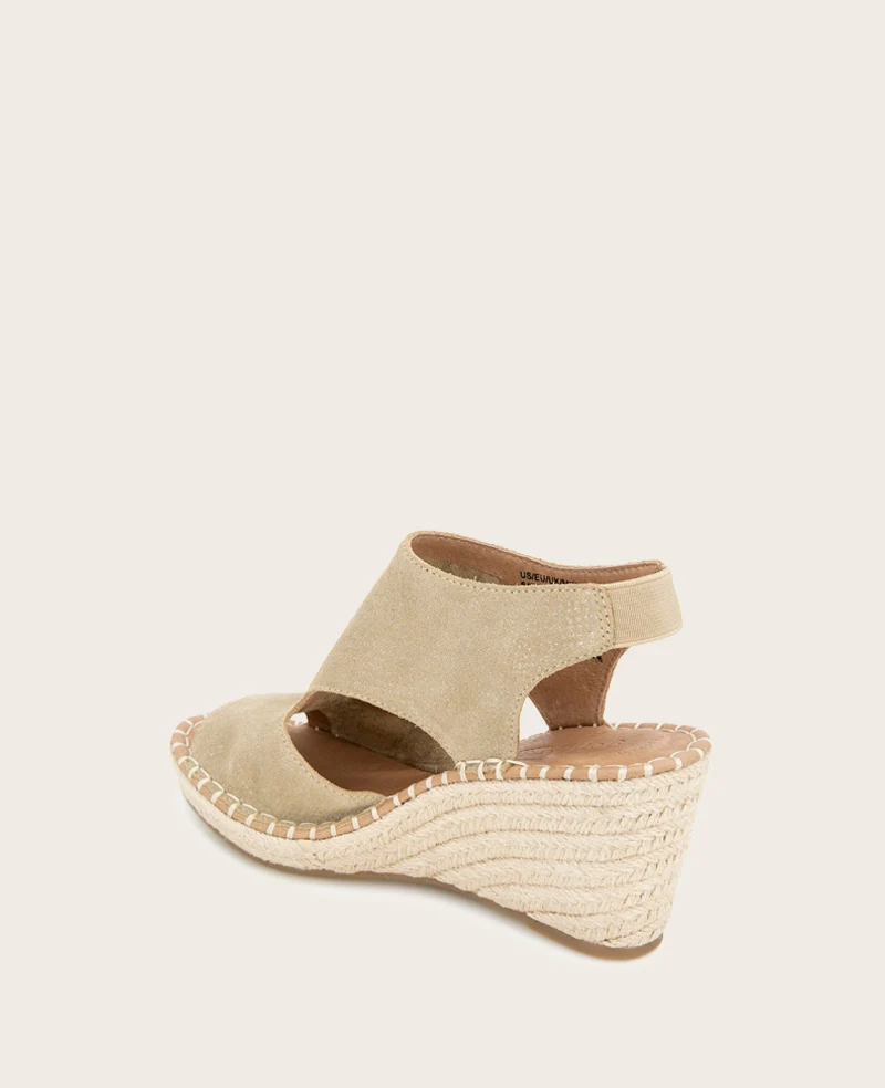 GENTLE SOULS - Cody Metallic Suede Espadrille Wedge - Image 4