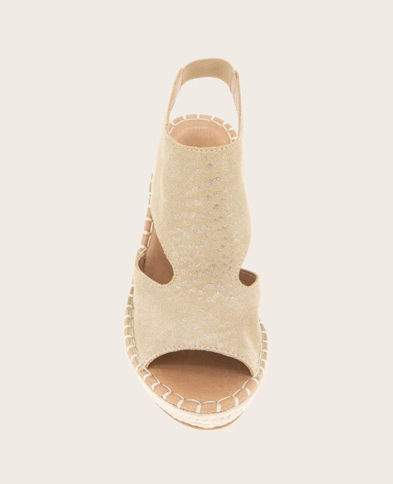 GENTLE SOULS - Cody Metallic Suede Espadrille Wedge - Image 5