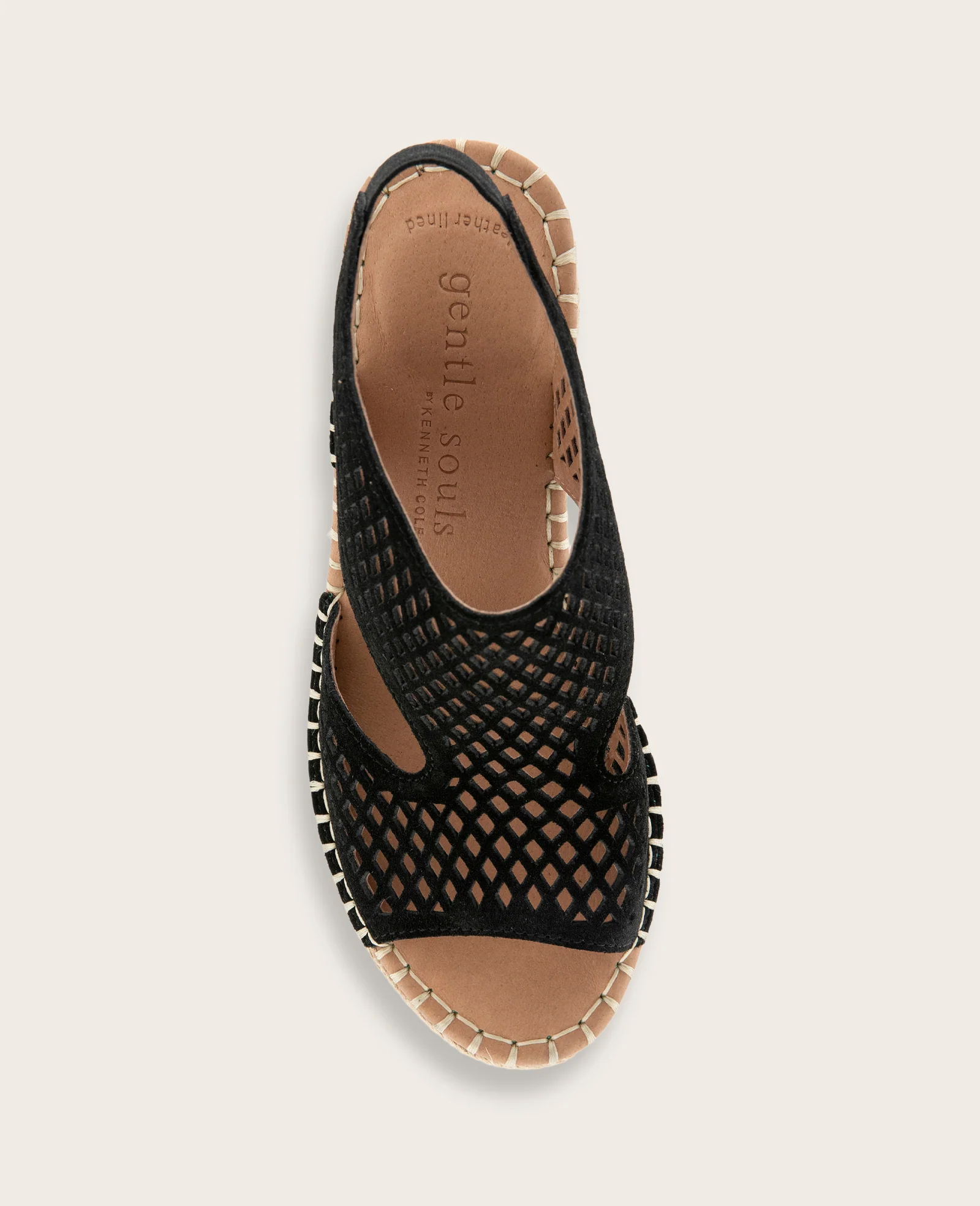 GENTLE SOULS - Cody Perforated Suede Espadrille Wedge - Image 3