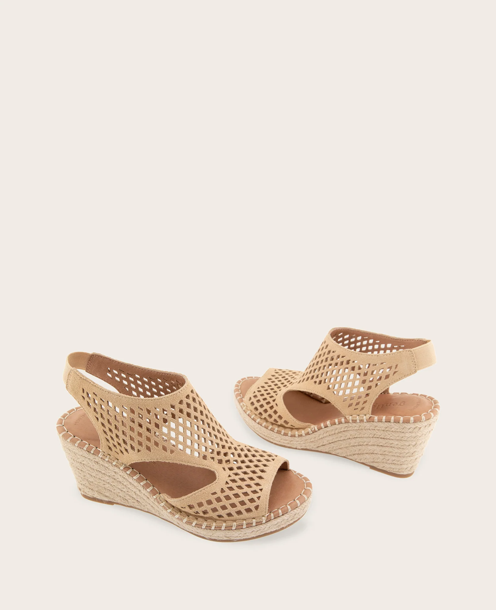 GENTLE SOULS - Cody Perforated Suede Espadrille Wedge - Image 2