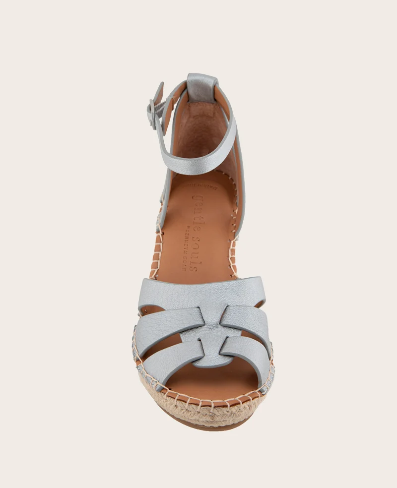 GENTLE SOULS - Coolie Metallic Espadrille Wedge - Image 5