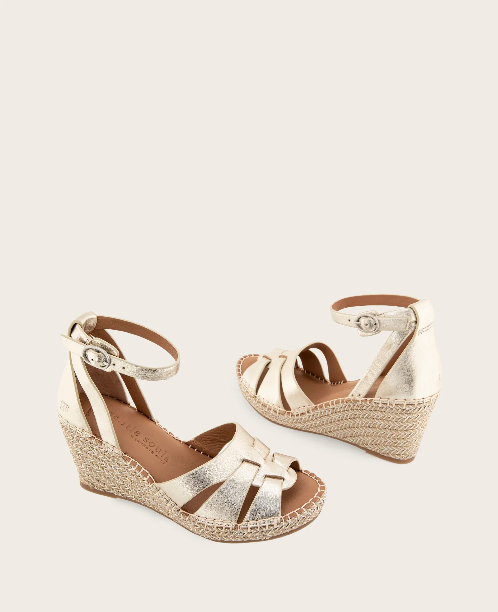 GENTLE SOULS - Coolie Metallic Espadrille Wedge - Image 2
