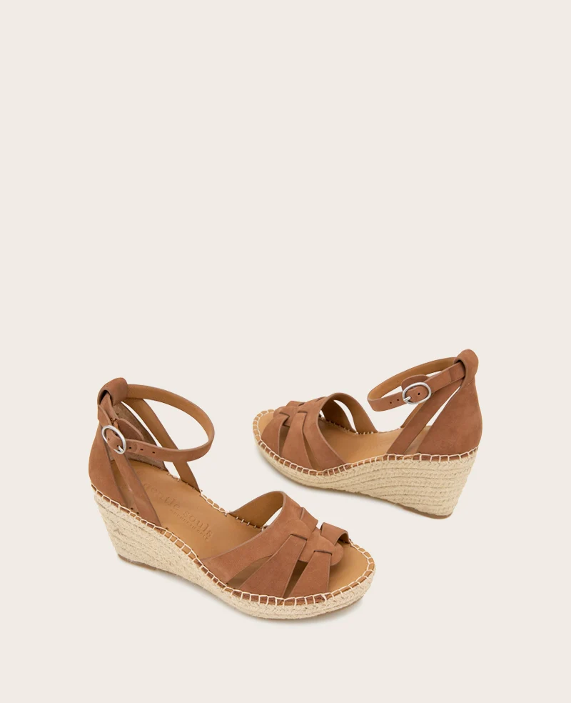 GENTLE SOULS - Coolie Nubuck Espadrille Wedge - Image 2