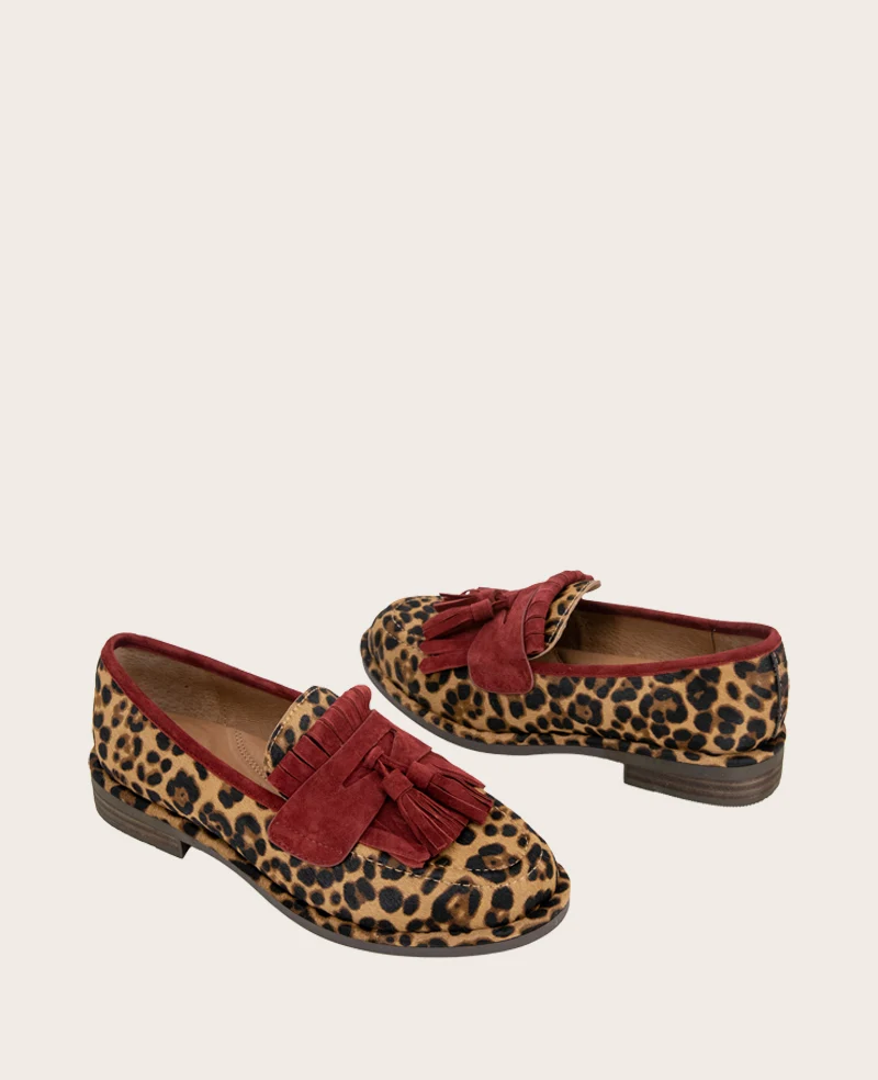 GENTLE SOULS - Cydney Haircalf And Suede Tassel Loafer - Image 2