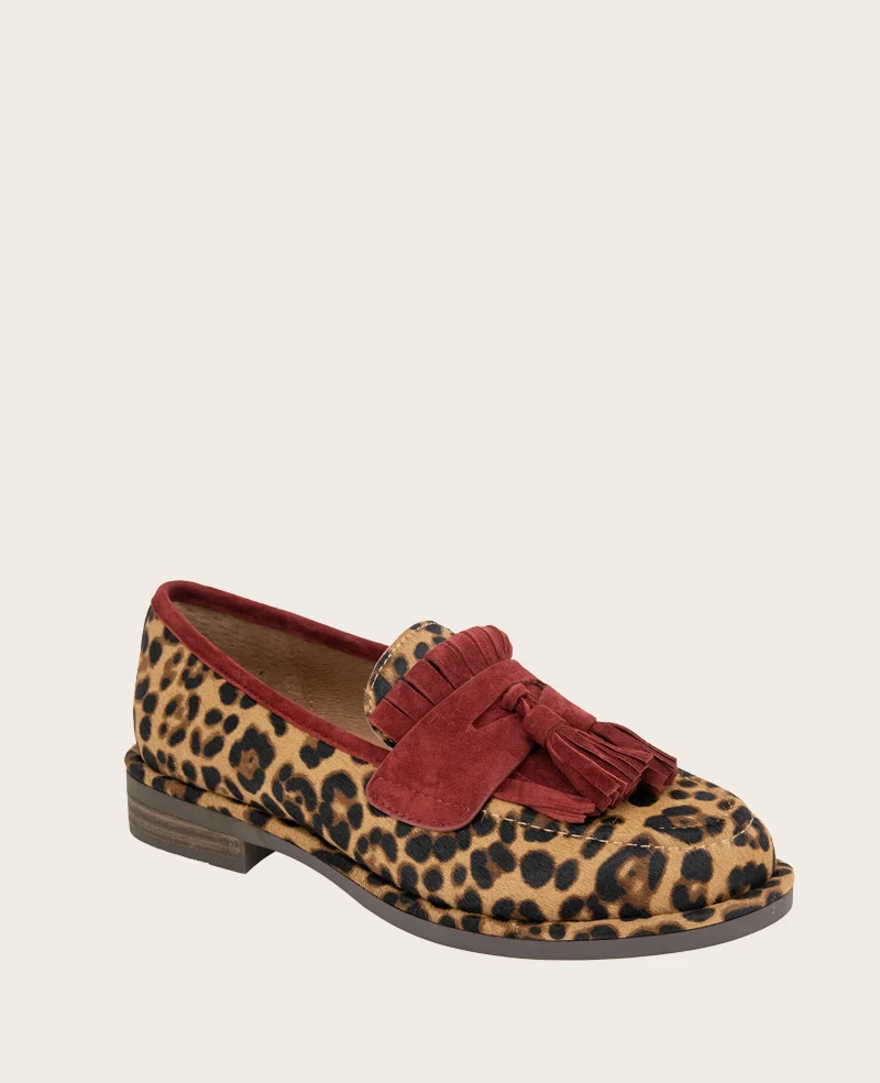 GENTLE SOULS - Cydney Haircalf And Suede Tassel Loafer - Image 5