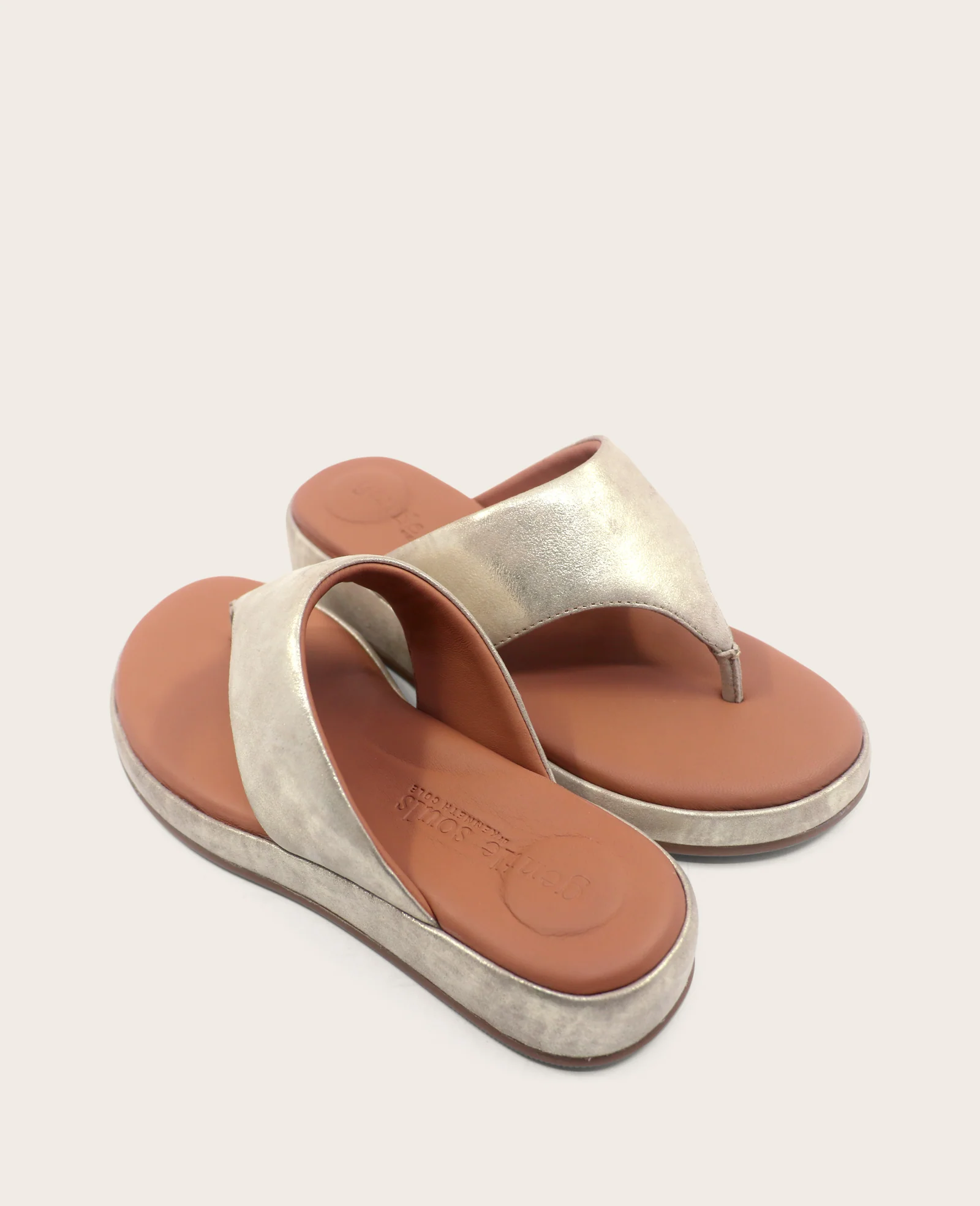 GENTLE SOULS - Daya Metallic Thong Sandal - Image 2