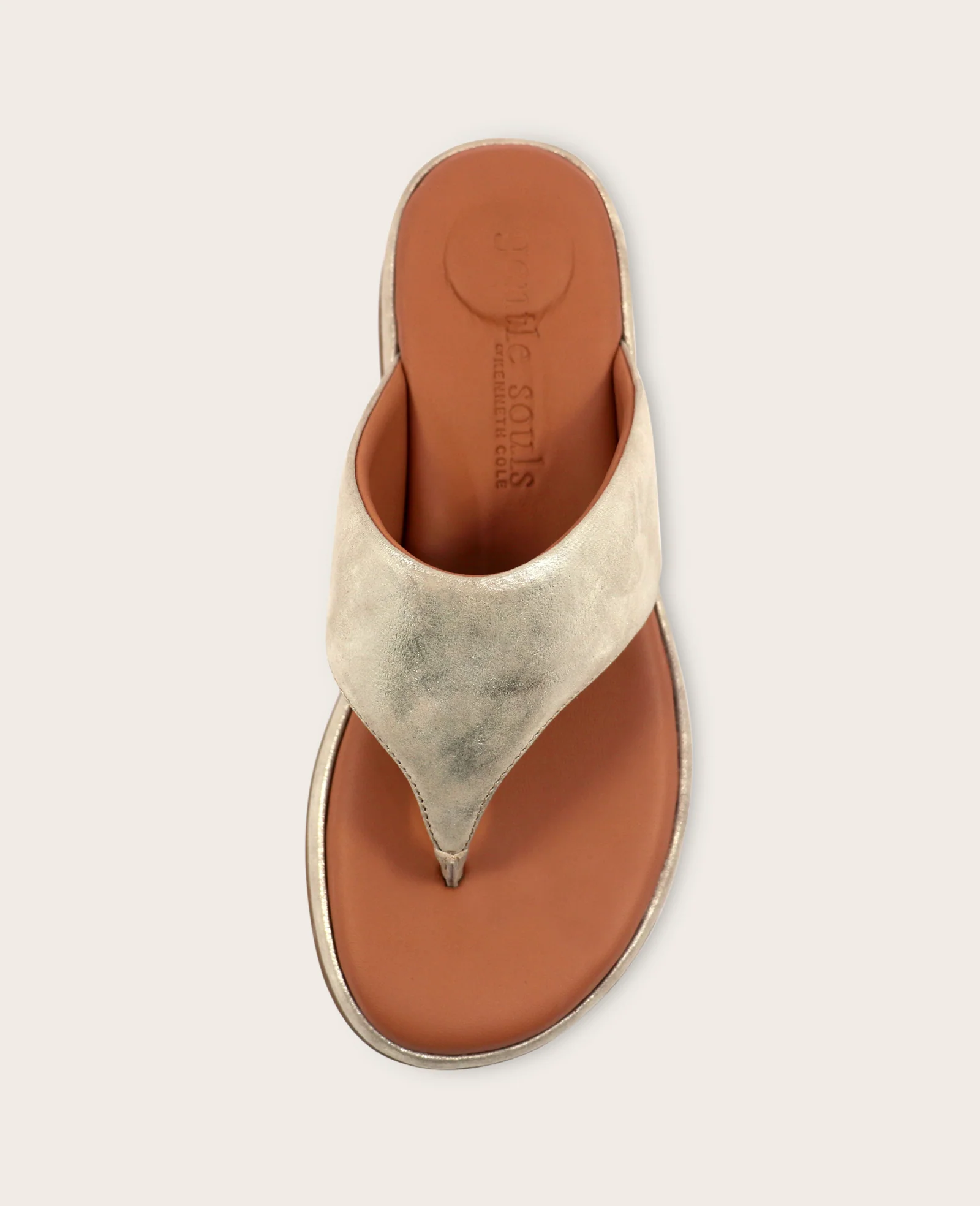 GENTLE SOULS - Daya Metallic Thong Sandal - Image 4