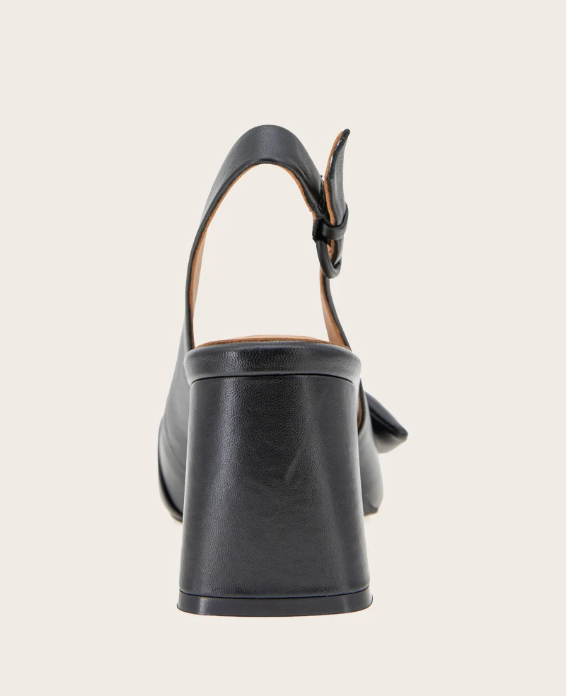 GENTLE SOULS - Diana Leather Bow Slingback Heel - Image 3