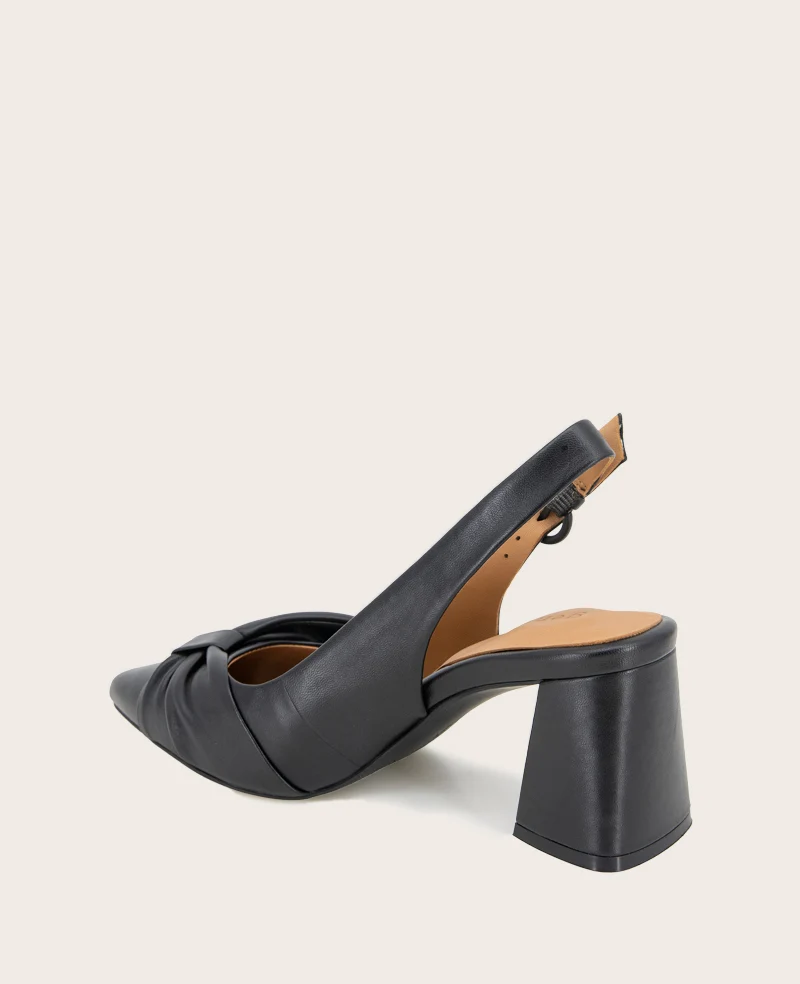 GENTLE SOULS - Diana Leather Bow Slingback Heel - Image 4