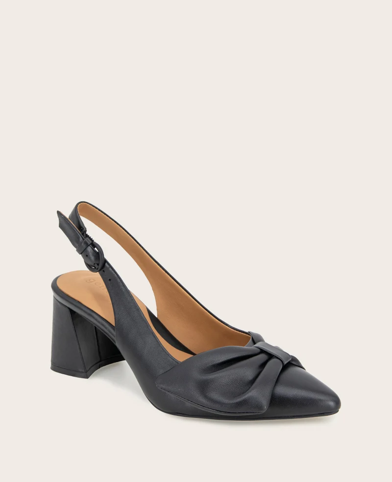 GENTLE SOULS - Diana Leather Bow Slingback Heel - Image 5