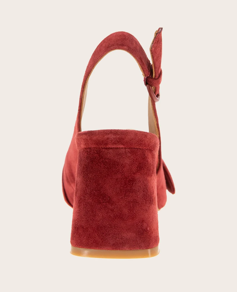GENTLE SOULS - Diana Suede Bow Slingback Heel - Image 3