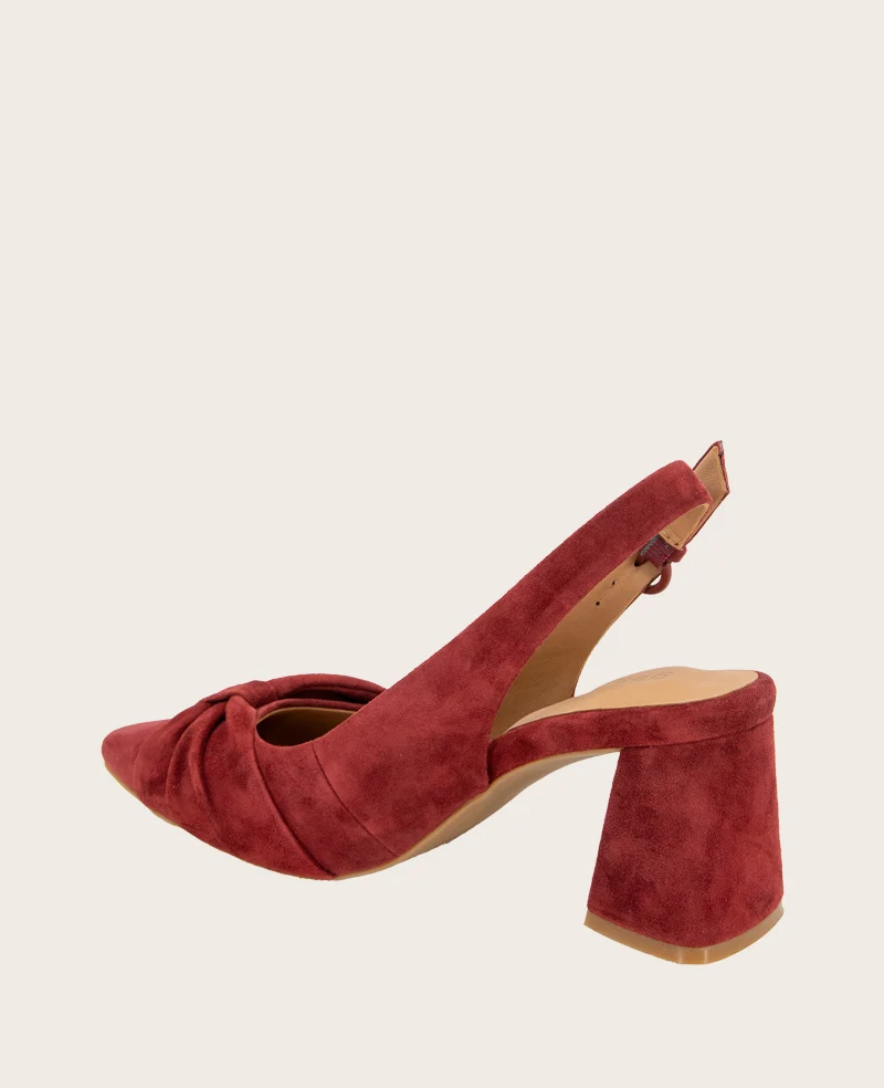 GENTLE SOULS - Diana Suede Bow Slingback Heel - Image 4