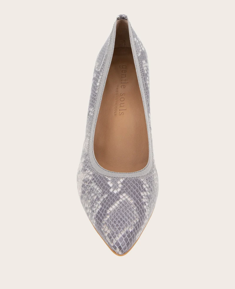 GENTLE SOULS - Dionne Snakeskin Leather Heel - Image 6