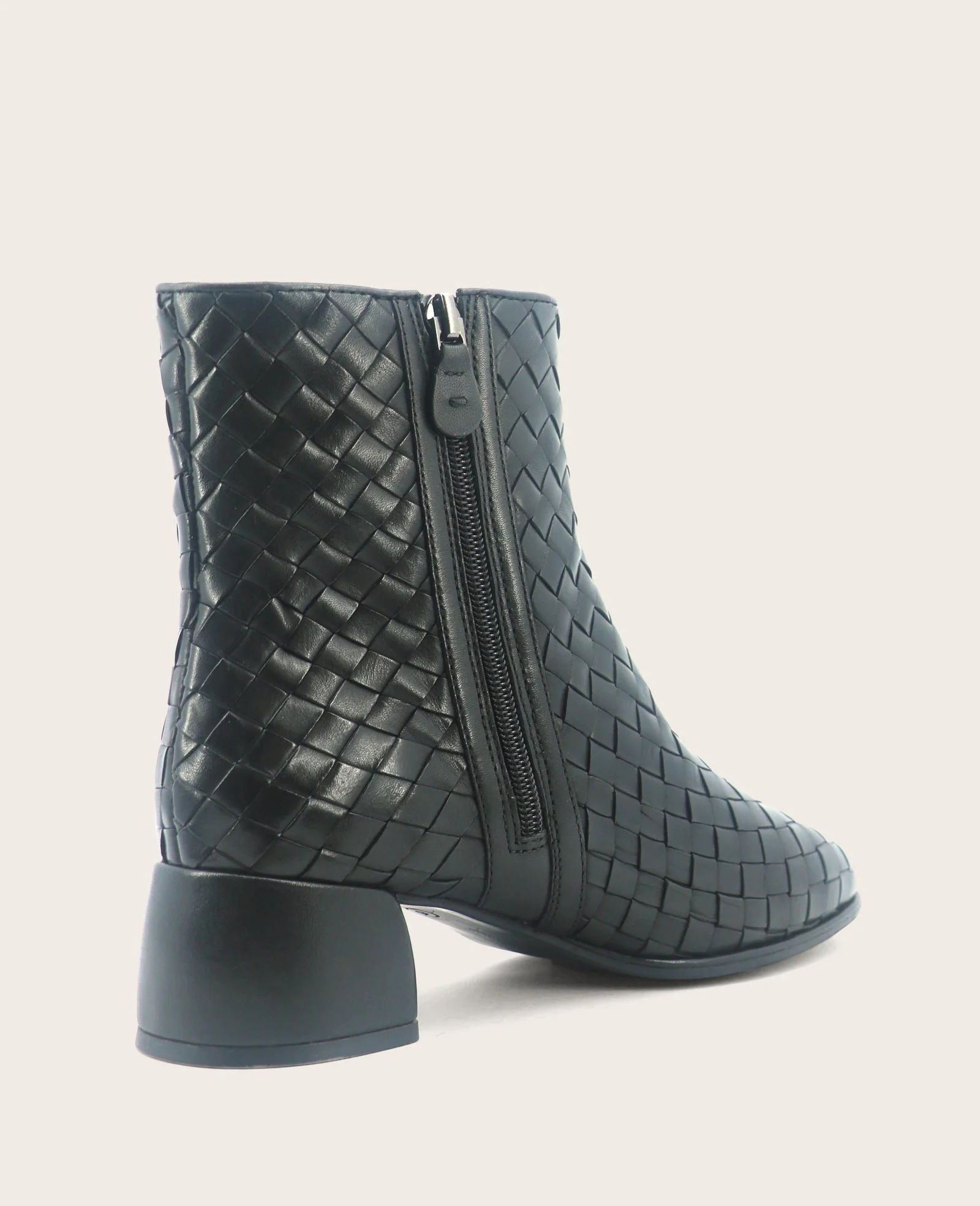 GENTLE SOULS - Elodie Leather Woven Side Zip Boot - Image 2