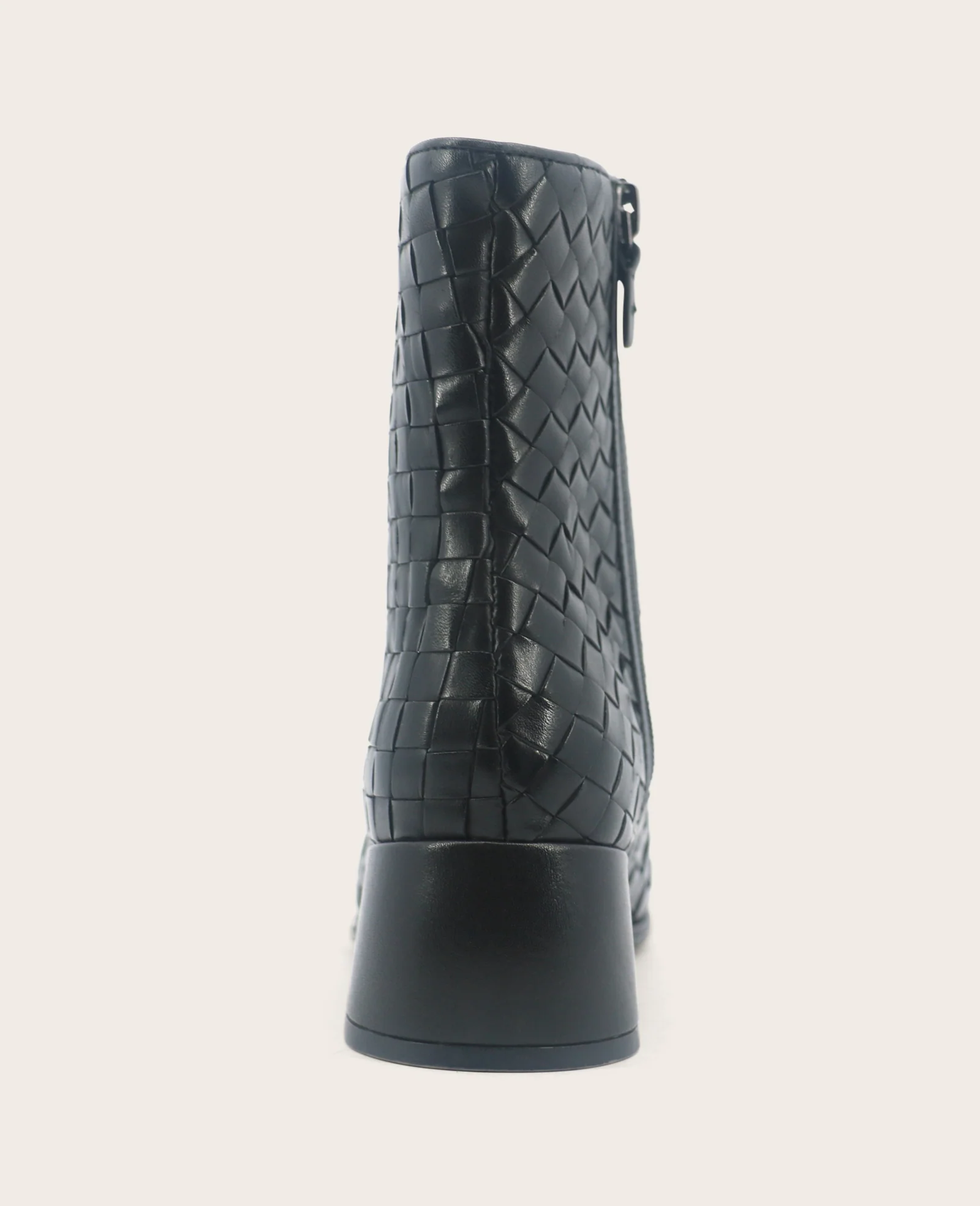 GENTLE SOULS - Elodie Leather Woven Side Zip Boot - Image 4