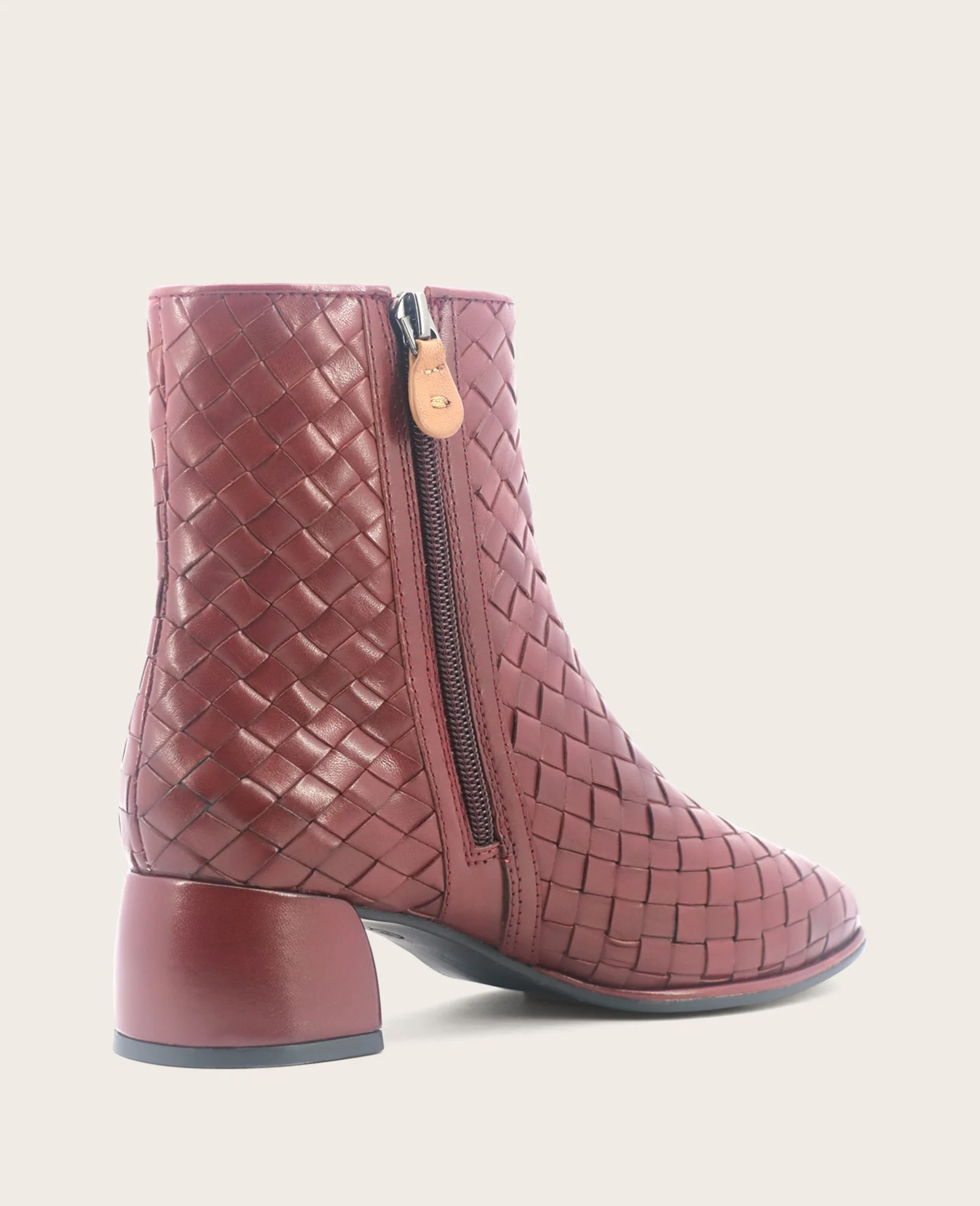 GENTLE SOULS - Elodie Leather Woven Side Zip Boot - Image 3