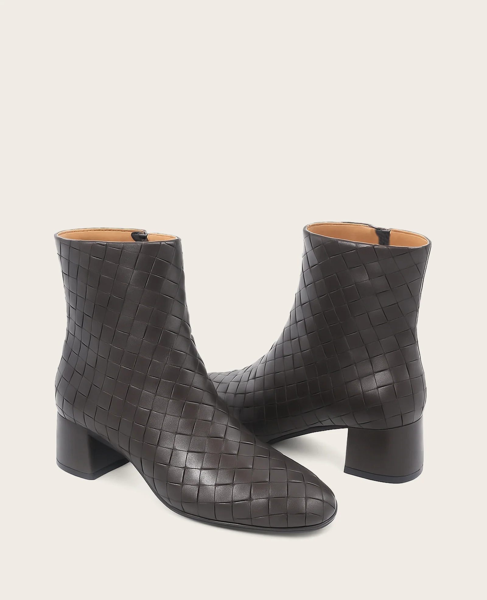 GENTLE SOULS - Elodie Leather Woven Side Zip Boot - Image 2