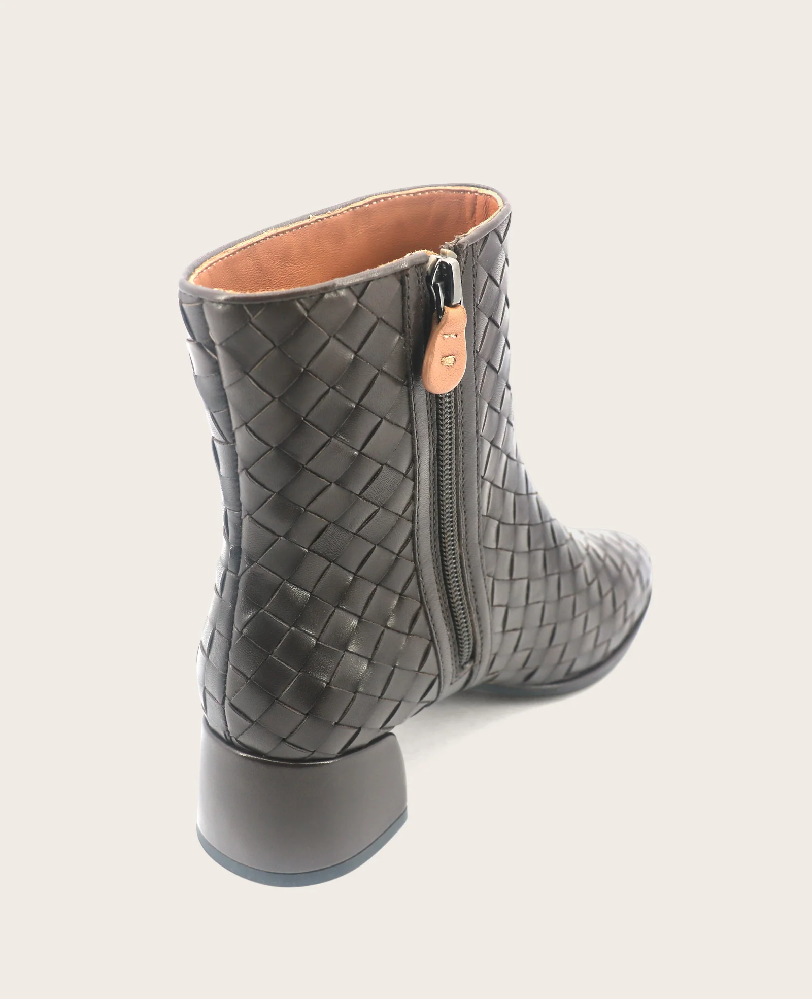 GENTLE SOULS - Elodie Leather Woven Side Zip Boot - Image 3