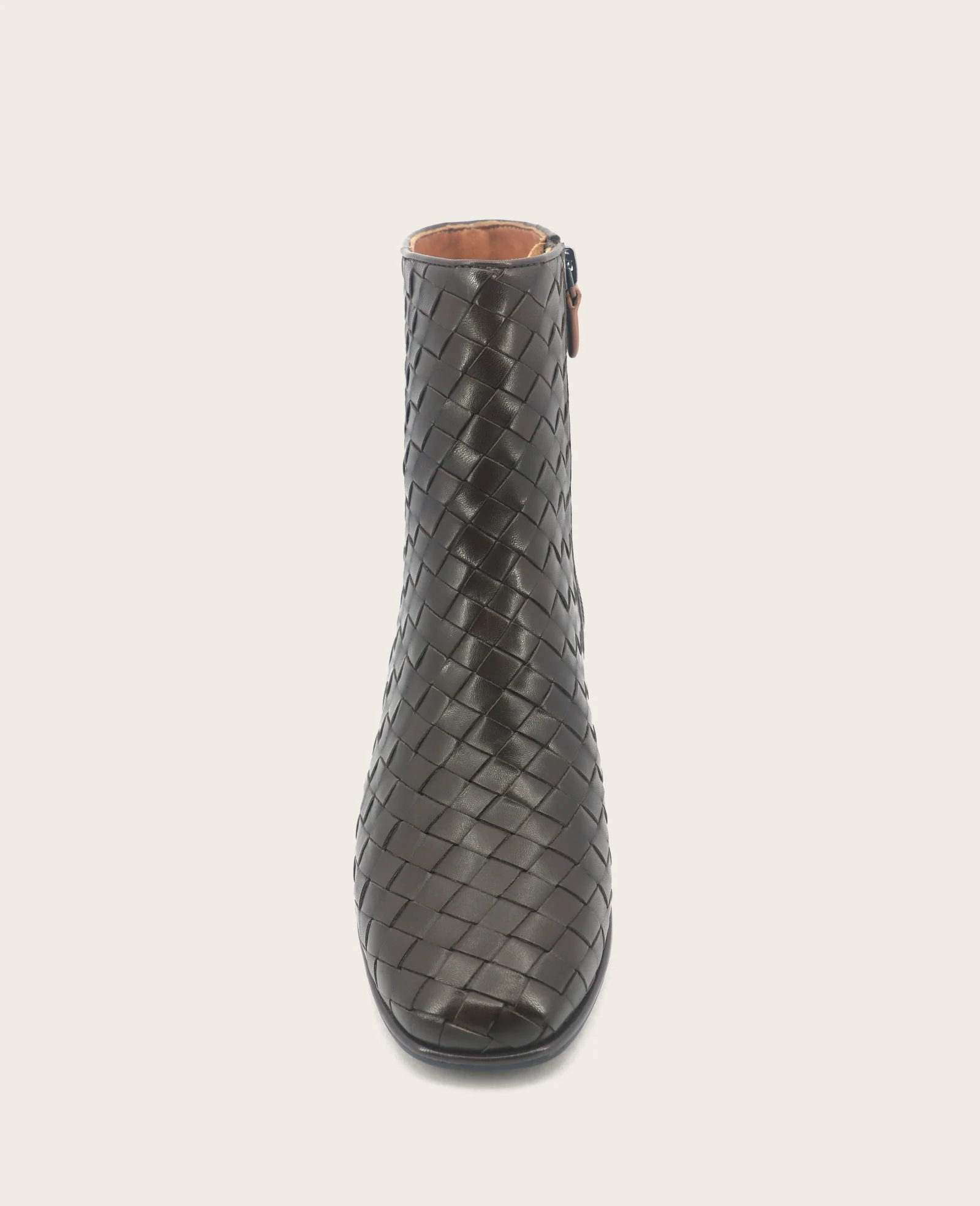 GENTLE SOULS - Elodie Leather Woven Side Zip Boot - Image 4
