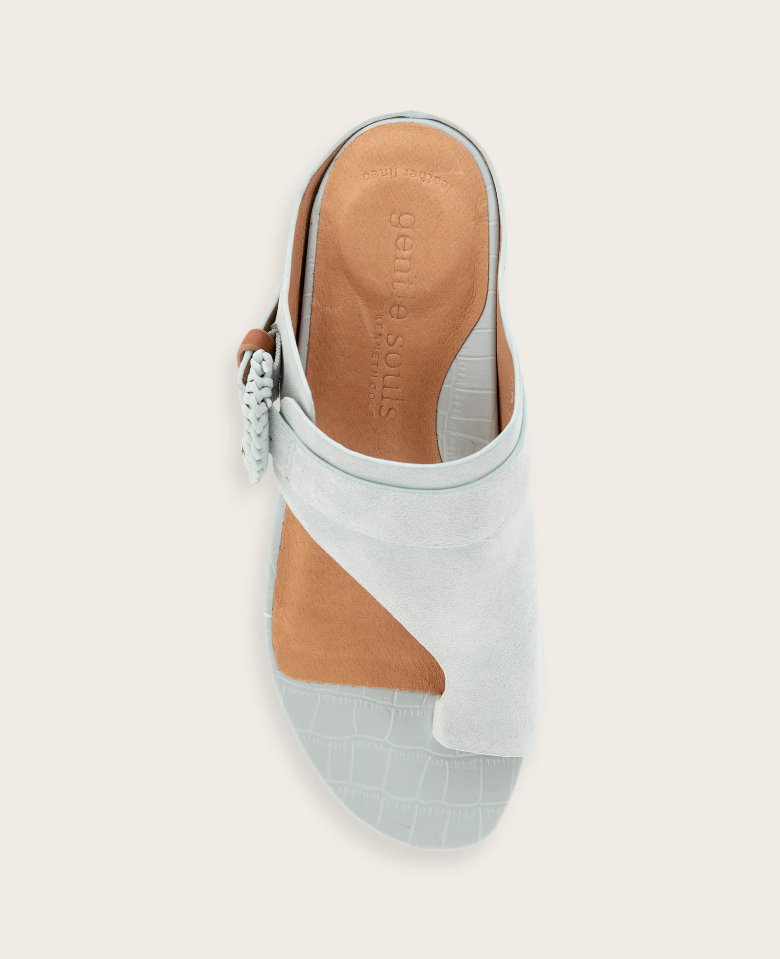 GENTLE SOULS - Galina Suede Toe Ring Buckle Wedge Sandal - Image 3