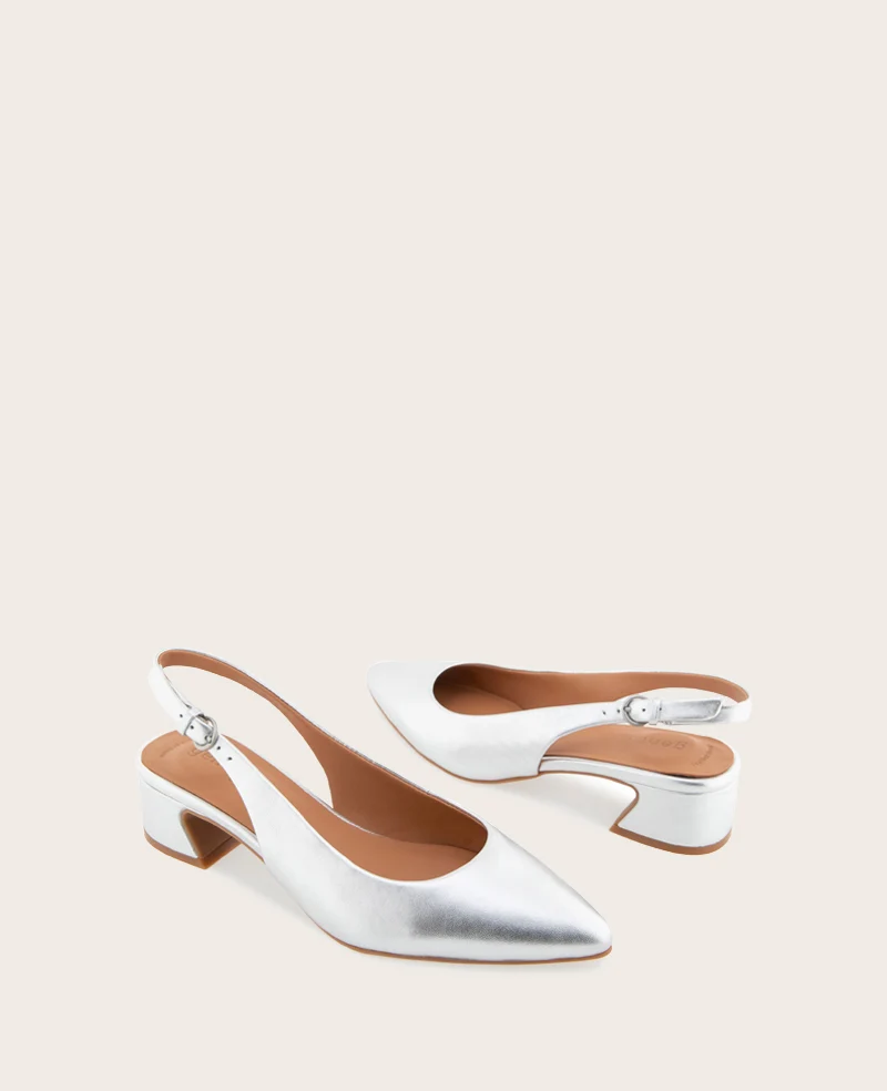GENTLE SOULS - Georgia Metallic Slingback Heel - Image 2