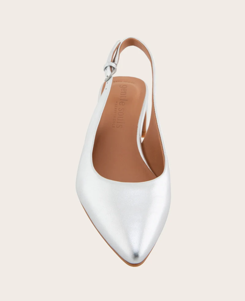 GENTLE SOULS - Georgia Metallic Slingback Heel - Image 4