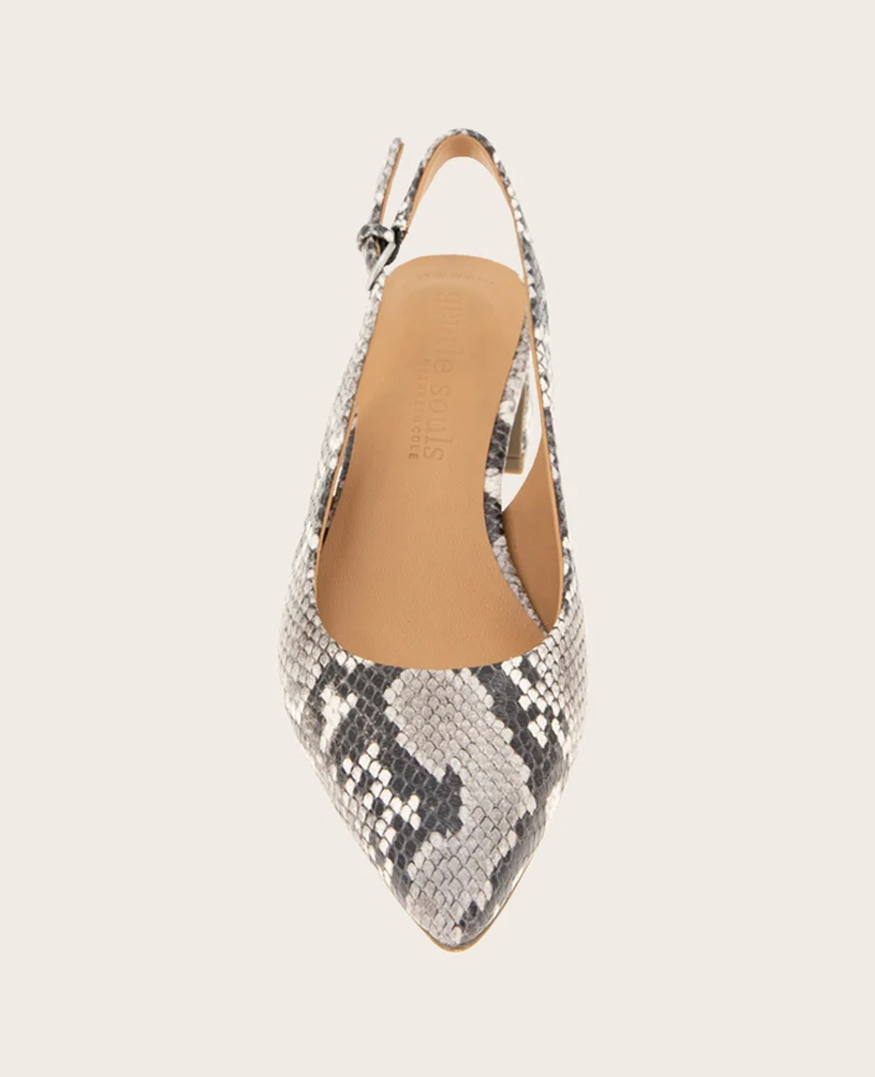 GENTLE SOULS - Georgia Snake Slingback Heel - Image 4