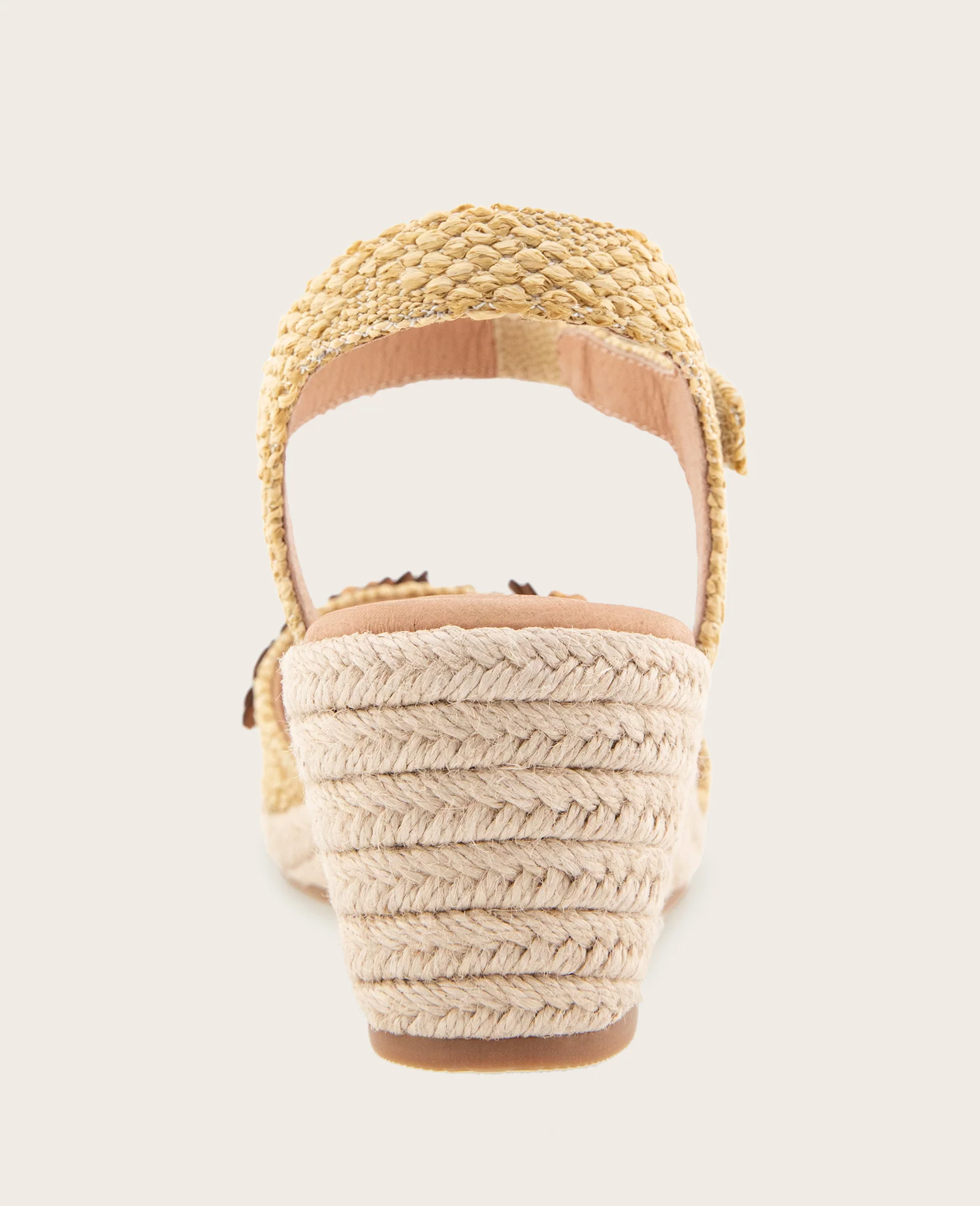GENTLE SOULS - Gibson Raffia Floral Ankle Strap Wedge Sandal - Image 4