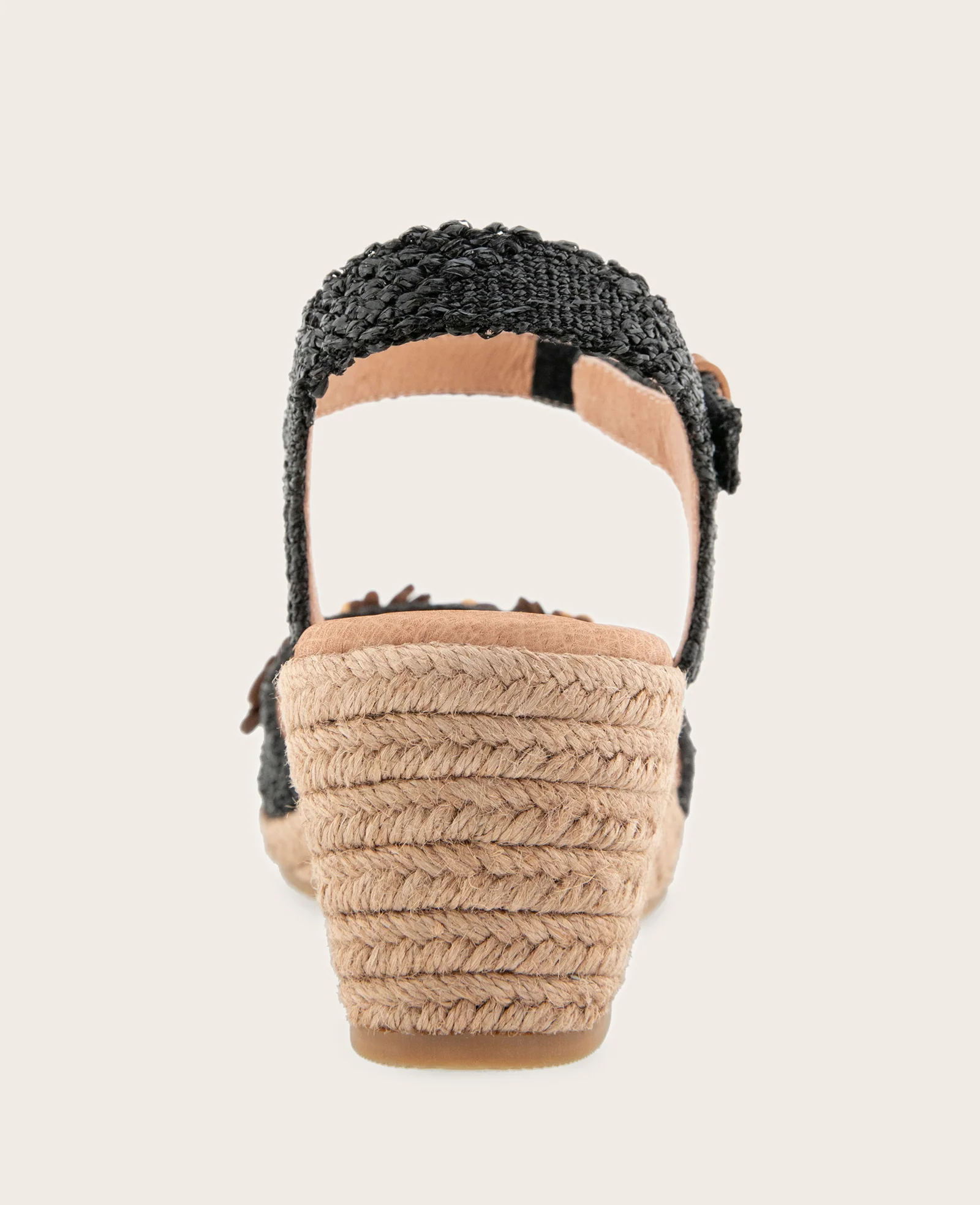 GENTLE SOULS - Gibson Raffia Floral Ankle Strap Wedge Sandal - Image 4