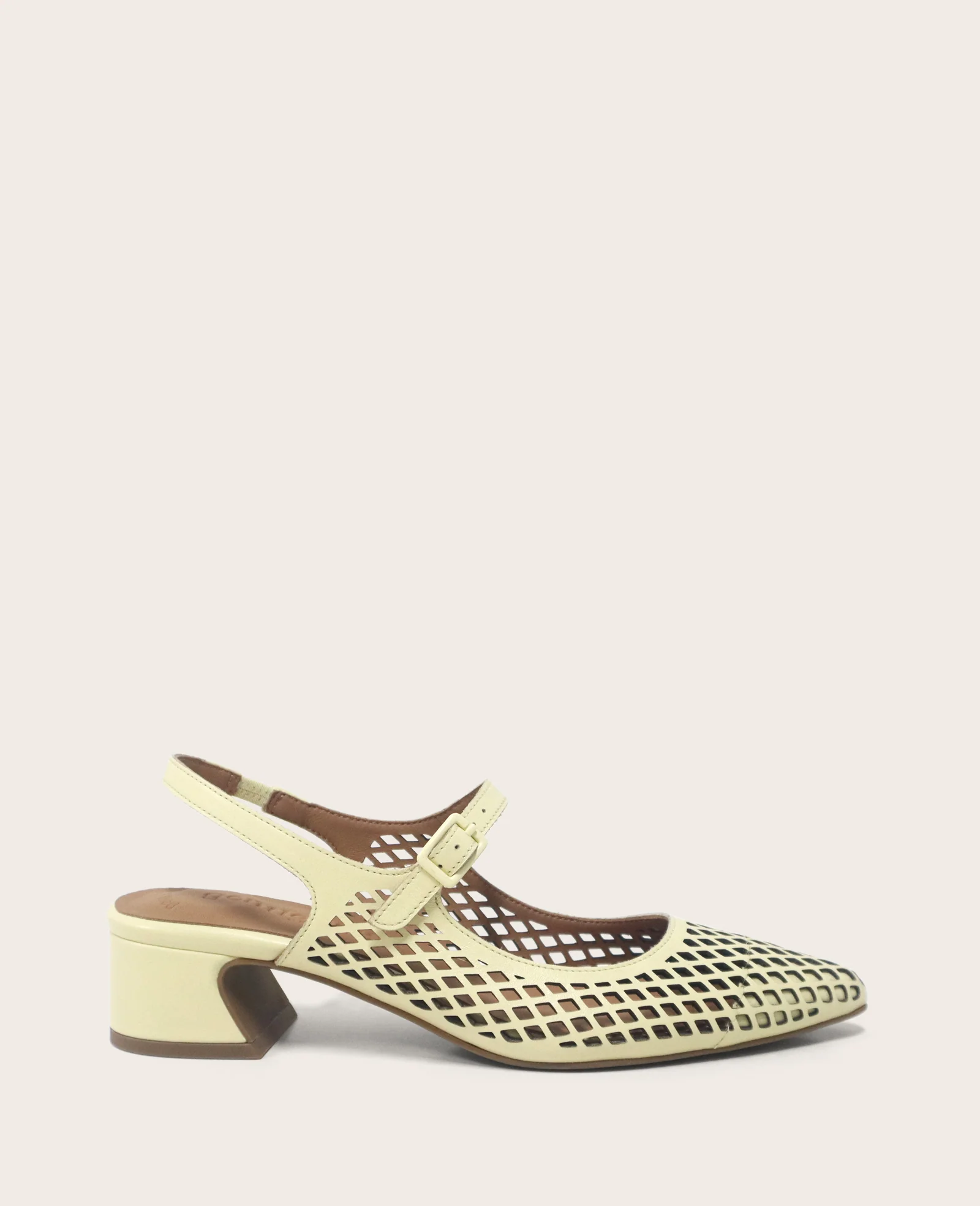 GENTLE SOULS - Gladys Leather Perforated Slingback Heel