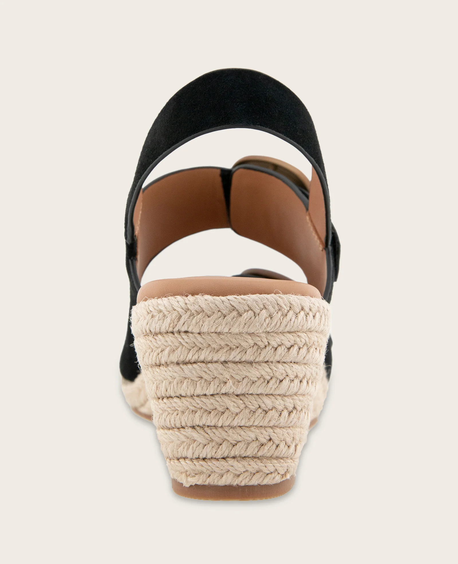 GENTLE SOULS - Greca Suede Two Band Buckle Wedge - Image 4