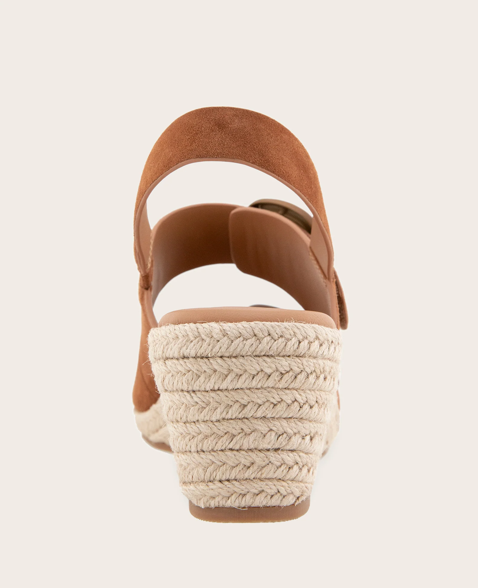 GENTLE SOULS - Greca Suede Two Band Buckle Wedge - Image 4