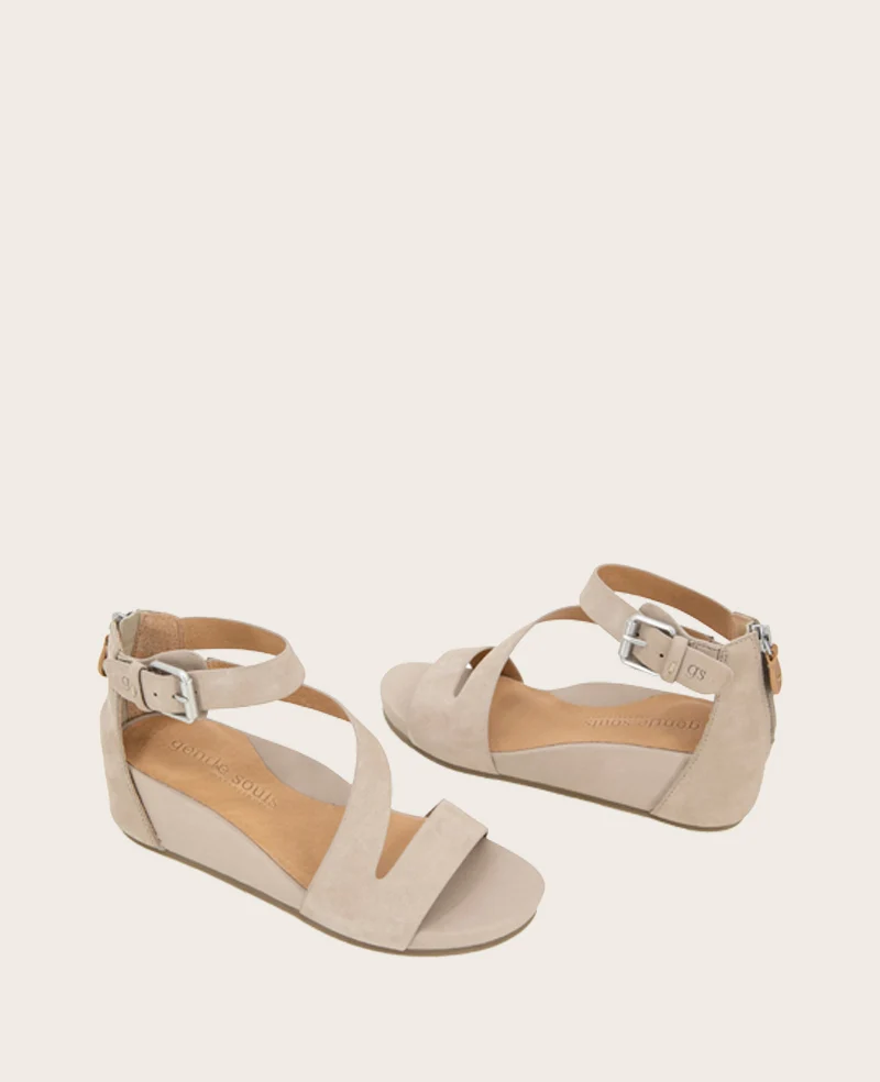 GENTLE SOULS - Gwen Nubuck Wedge Sandal - Image 2
