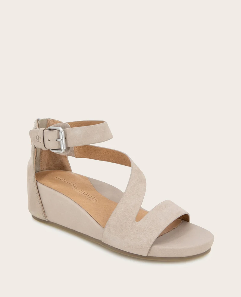 GENTLE SOULS - Gwen Nubuck Wedge Sandal - Image 4