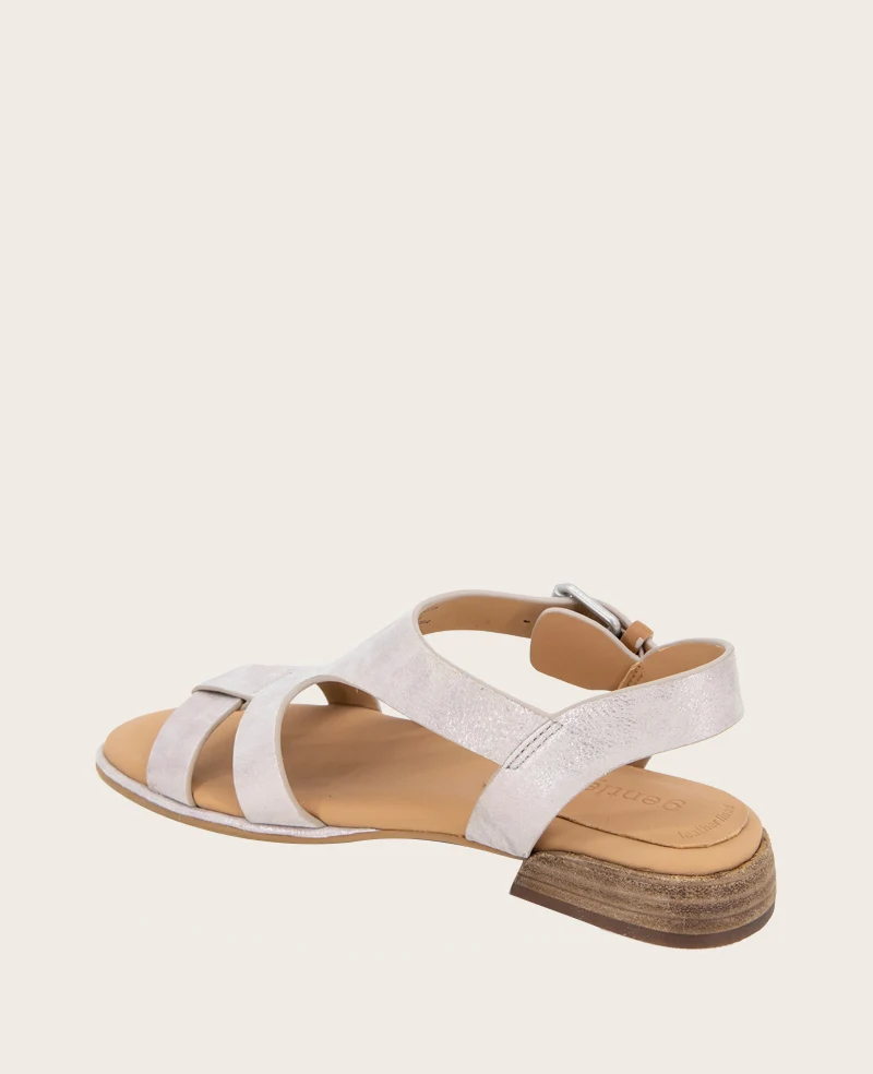GENTLE SOULS - Haisley Leather Metallic Combo Sandal - Image 3