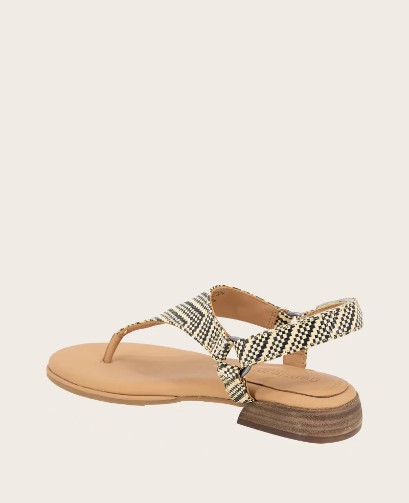 GENTLE SOULS - Holly Raffia Ankle Strap Thong - Image 3