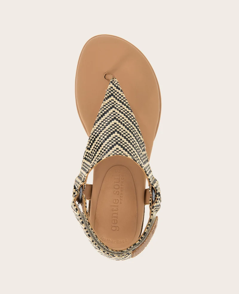 GENTLE SOULS - Holly Raffia Ankle Strap Thong - Image 5