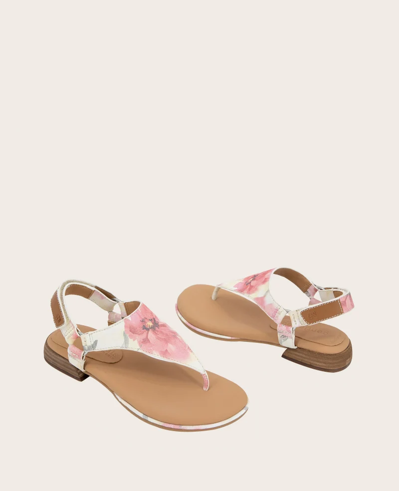 GENTLE SOULS - Holly Suede Floral Ankle Strap Thong - Image 2