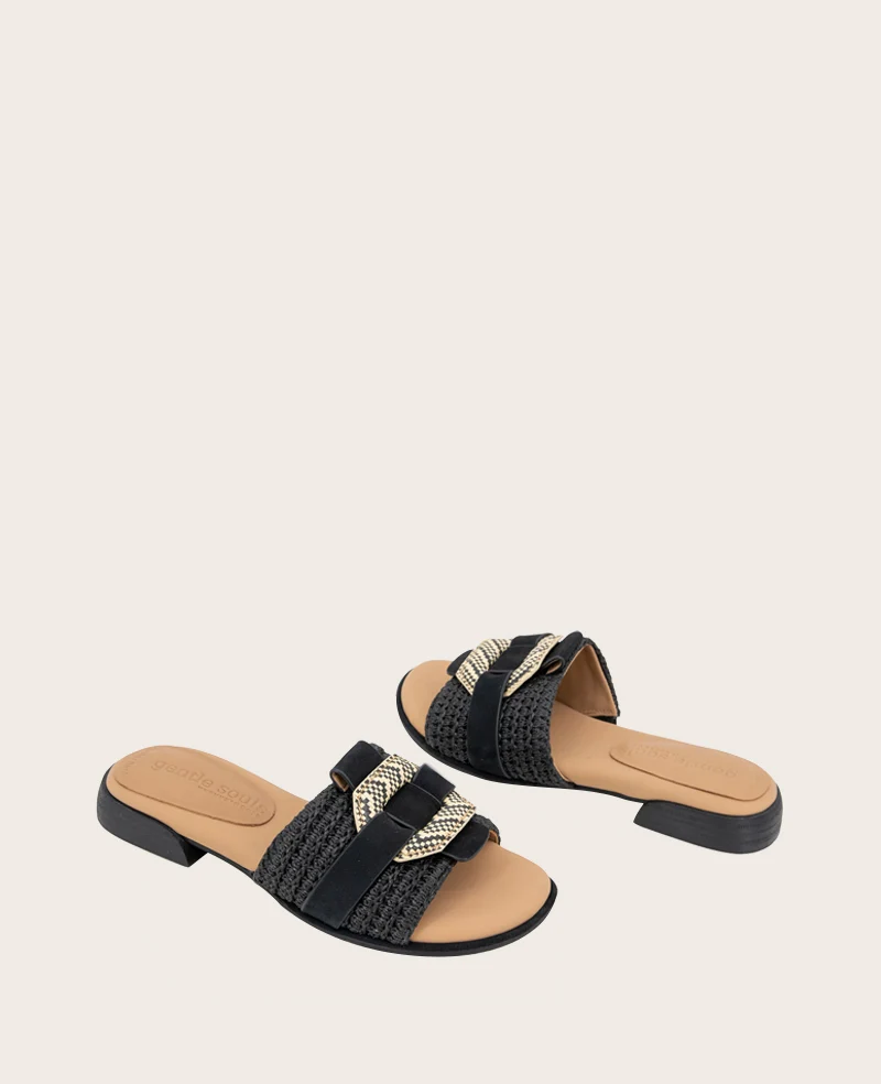 GENTLE SOULS - Hudson Raffia Slip On Sandal - Image 2