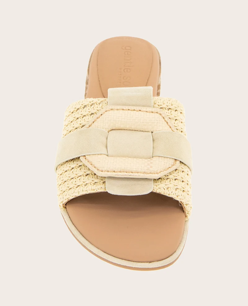 GENTLE SOULS - Hudson Raffia Slip On Sandal - Image 4