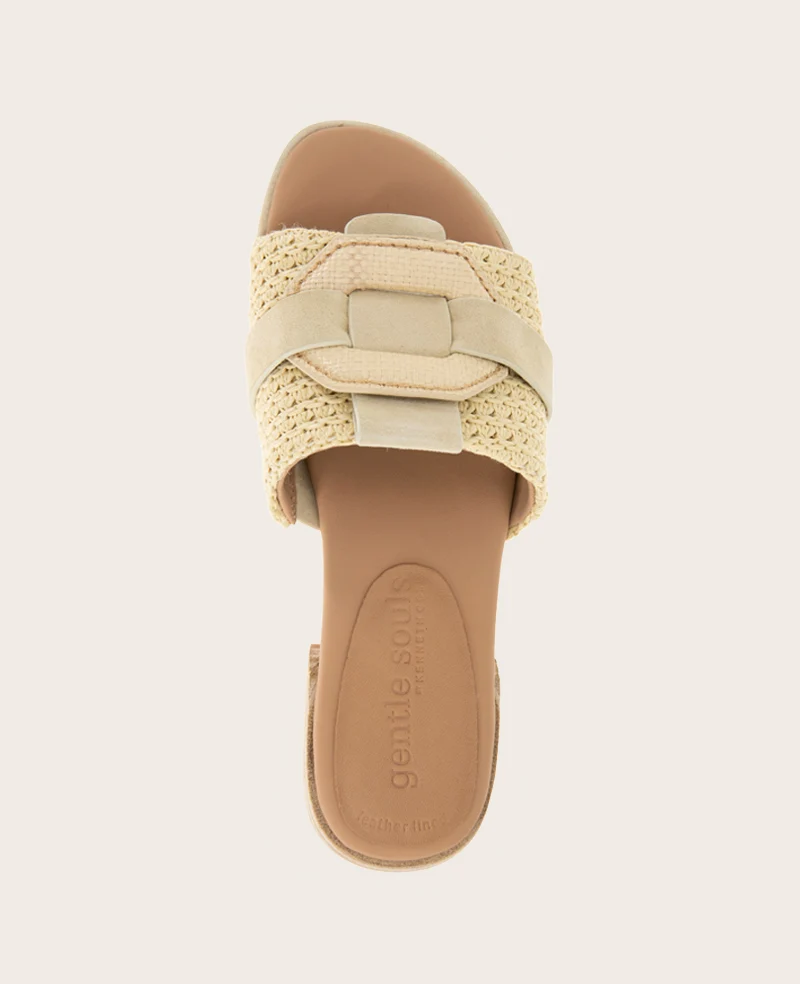 GENTLE SOULS - Hudson Raffia Slip On Sandal - Image 5