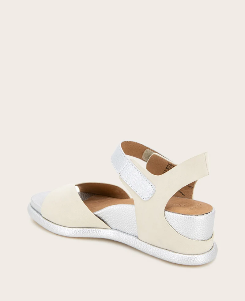 GENTLE SOULS - Jalleen Metallic Combo Ankle Strap Wedge - Image 3