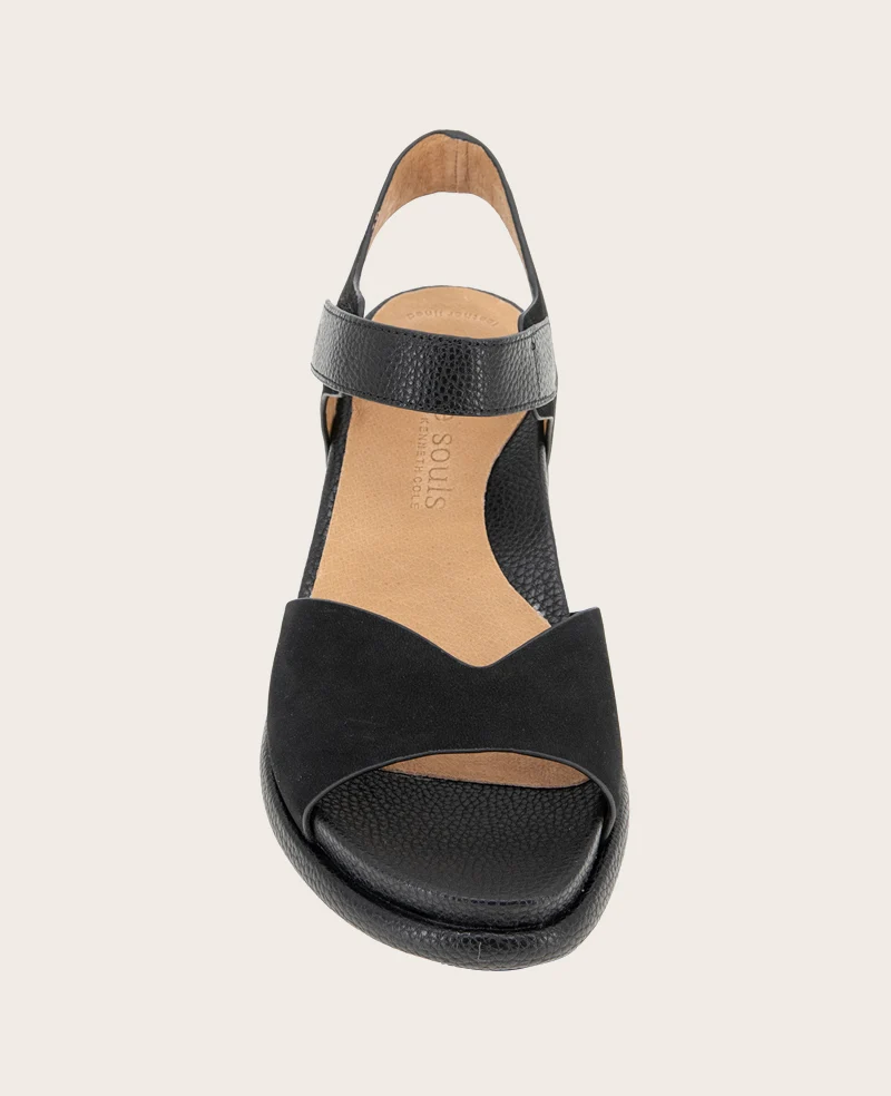 GENTLE SOULS - Jalleen Nubuck Ankle Strap Wedge - Image 4