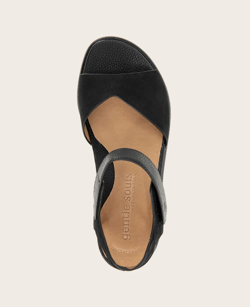 GENTLE SOULS - Jalleen Nubuck Ankle Strap Wedge - Image 5